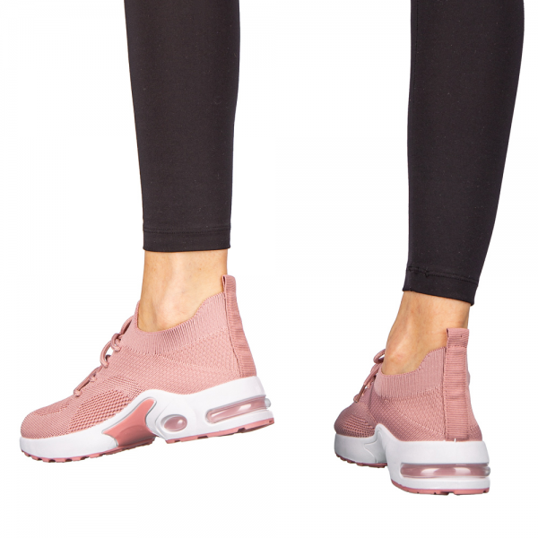 Дамски спортни обувки розови  от текстилен материал  Fepa, 5 - Kalapod.bg